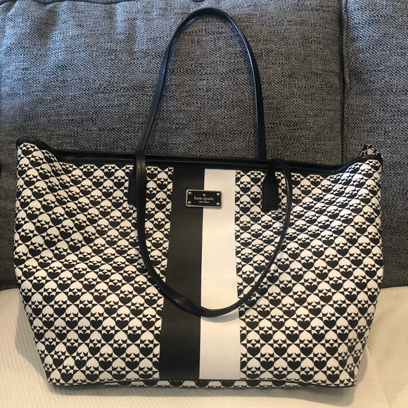 KATE SPADE Penn Place Black/White tote - Picture 2 of 13